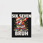 6 7 Christmas Six Seven Bruh Funny Christmas 67 Me Kaart (Voorkant)