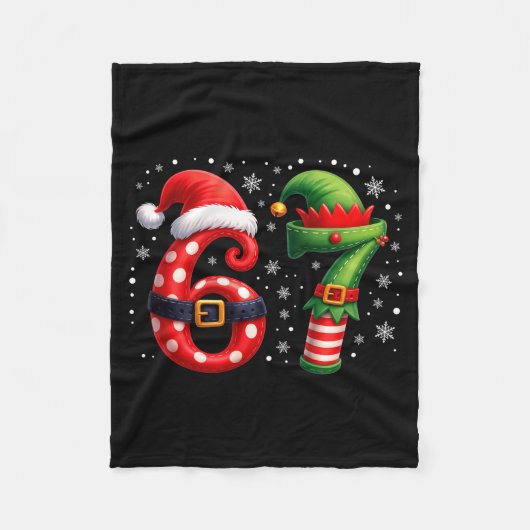 6-7 Christmas Squad Funny 67 Six Seven Meme Xmas 6 Fleece Deken (Voorkant)