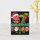 6-7 Christmas Squad Funny 67 Six Seven Meme Xmas 6 Kaart (Gele Bloem)