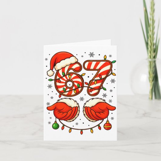 6-7 Christmas Squad Funny 67 Six Seven Meme Xmas 6 Kaart (Voorkant)
