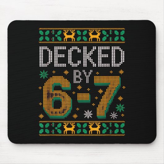 6-7 Christmas Ugly Sweater Six Seven Xmas 67 Meme Muismat (Voorkant)