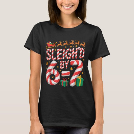 6-7 Christmas Ugly Sweater Six Seven Xmas 67 Meme  T-shirt (Voorkant)