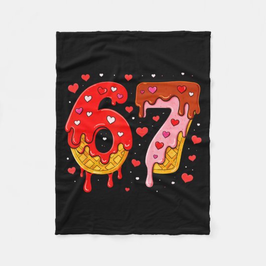 6 7 Cream Drip Six Seven Meme Valentijnsdag Mannen Fleece Deken (Voorkant)