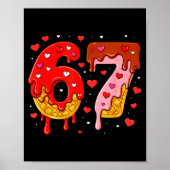 6 7 Cream Drip Six Seven Meme Valentine's Day Men  Poster (Voorkant)