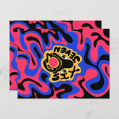 6 7 curvy waves feestdagenkaart (Voorkant / Achterkant)