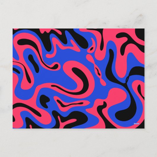 6 7 curvy waves feestdagenkaart (Achterkant)