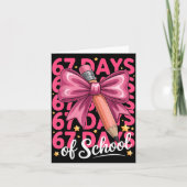 6 7 Days Of School Girls Coquette Bow Cute Funny S Kaart (Voorkant)