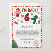6 7 elf arrival letter - funny elf letter - 67  kaart (Voorkant / Achterkant)