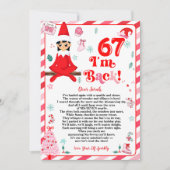 6 7 elf arrival letter girl - funny elf letter 67 feestdagenkaart (Voorkant)
