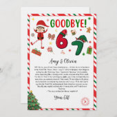 6 7 elf goodbye letter - funny elf letter - 67 kaart (Voorkant / Achterkant)