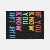 6 7 Funny If You Know You Know Tally Marks Six Sev Fleece Deken (Voorkant (Horizontaal))