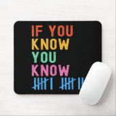 6 7 Funny If You Know You Know Tally Marks Six Sev Muismat (Met muis)