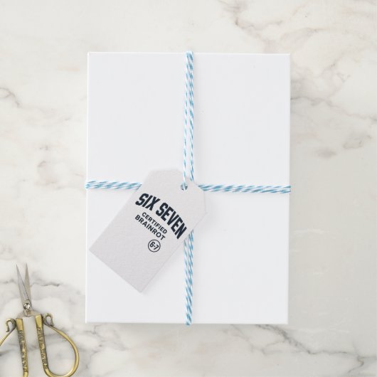 6 7 Gecertificeerde Hersenrot Cadeaulabel (Met Touw)