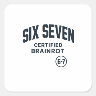 6 7 Gecertificeerde Hersenrot Vierkante Sticker