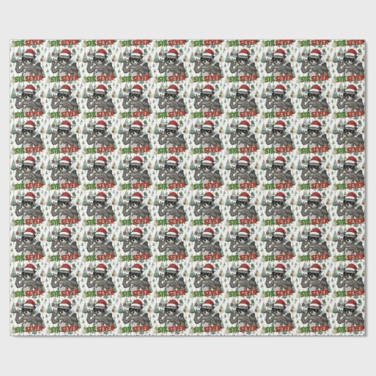 6 7 Gift Wrap | 67 Meme Gift Wrap Feral Raccoon Cadeaupapier (Vlak)