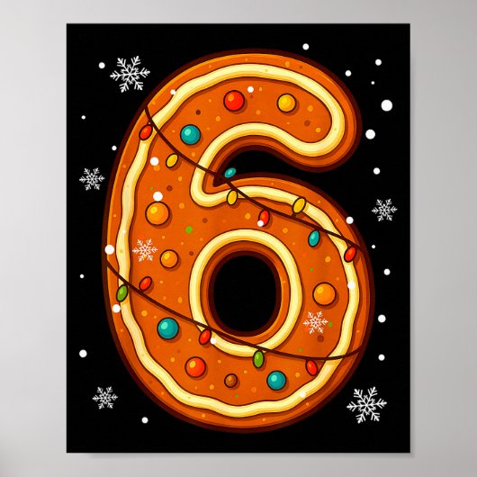 6 7 Gingerbread Meme Christmas Matching Couple Boy Poster (Voorkant)