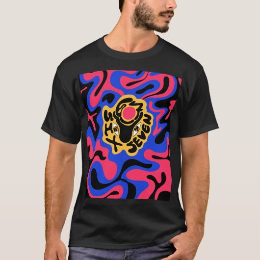 6 7 golvende T-Shirt (Voorkant)