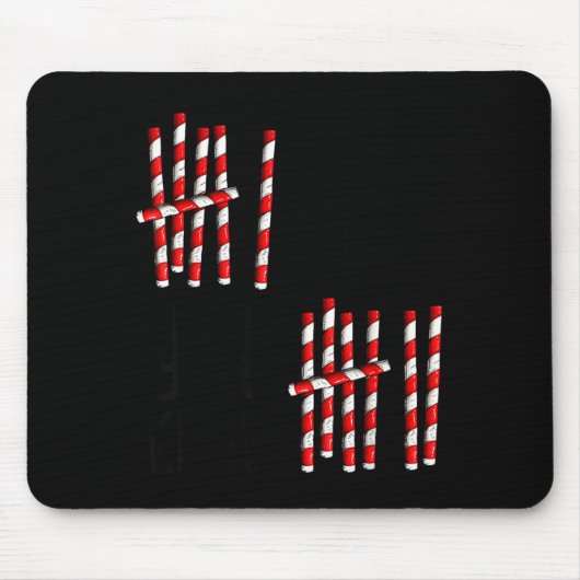 6 7 Grappig Als Je 6 Kent Ken Je 7 Candy Cane Zes Muismat (Voorkant)