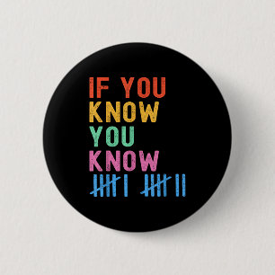 6 7 Grappig Als Je Weet Wat Het Betekent Streepjes Ronde Button 5,7 Cm