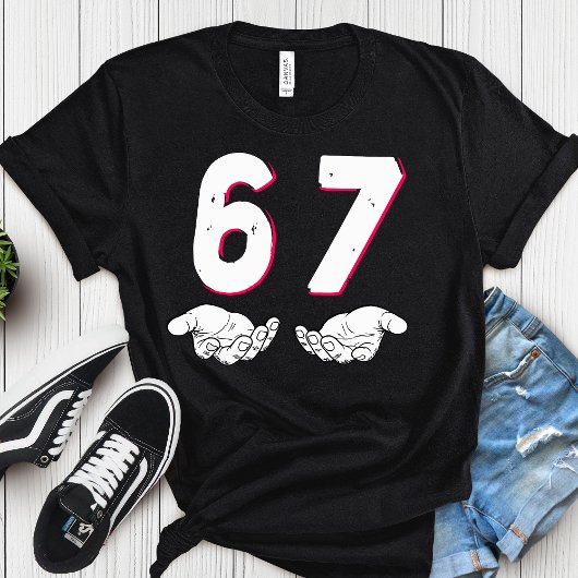 6 7 grappig, Six Seven Meme Trendy T-shirt