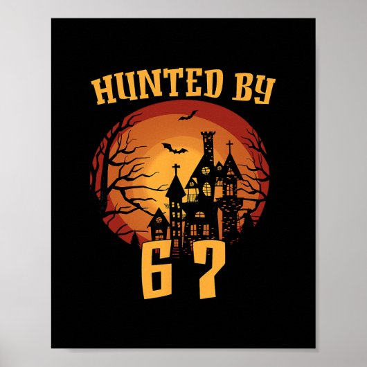 6 7 Halloween 67 Meme Six Seven Haunted Gen Alpha  Poster (Voorkant)