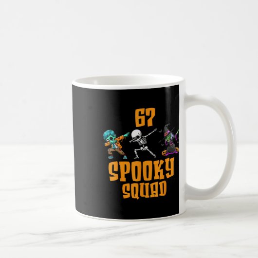 6 7 Halloween 67 Meme Zes Zeven 6 7 Spooky Squad H Koffiemok (Rechts)
