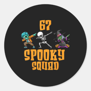 6 7 Halloween 67 Meme Zes Zeven 6 7 Spooky Squad H Ronde Sticker