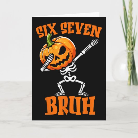 6 7 Halloween 67 Meme Zes Zeven Dabben Gen Alpha Kaart (Voorkant)