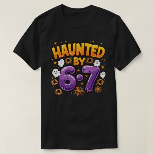 6-7 Halloween geesten en spinnen T-shirt (Design voorkant)