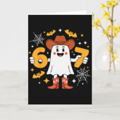 6 7 Halloween Ghost 67 Meme Gen Alpha Six Seven  Kaart (Gele Bloem)