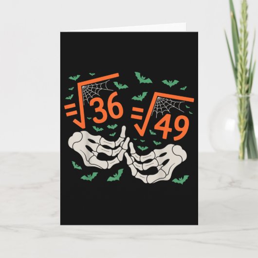 6 7 Halloween Math Square Root 67 Meme Gen Alpha S Kaart (Voorkant)