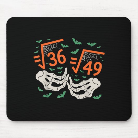 6 7 Halloween Math Square Root 67 Meme Gen Alpha S Muismat (Voorkant)