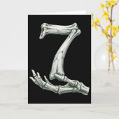 6 7 Halloween Skelet Grappig 67 Meme Gen Alpha Zes Kaart (Gele Bloem)
