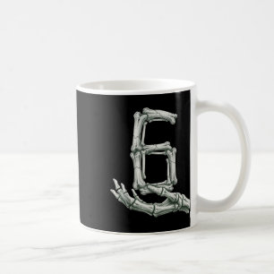 6 7 Halloween skelet Grappig 67 Meme Gen Alpha Zes Koffiemok