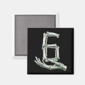 6 7 Halloween Skelet Grappig 67 Meme Gen Alpha Zes Magneet (Voorkant / Achterkant)