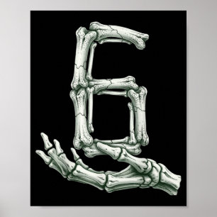 6 7 Halloween Skelet Grappig 67 Meme Gen Alpha Zes Poster