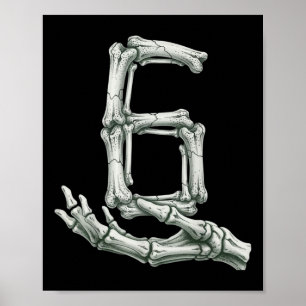 6 7 Halloween Skelet Grappig 67 Meme Gen Alpha Zes Poster