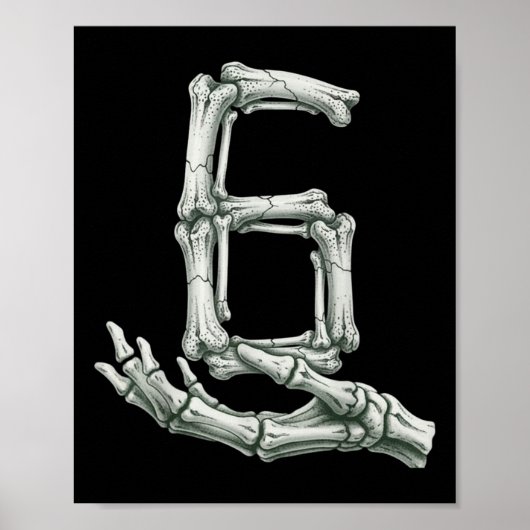 6 7 Halloween Skelet Grappig 67 Meme Gen Alpha Zes Poster (Voorkant)