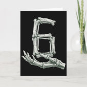 6 7 Halloween Skeleton Funny 67 Meme Gen Alpha Six Kaart (Voorkant)