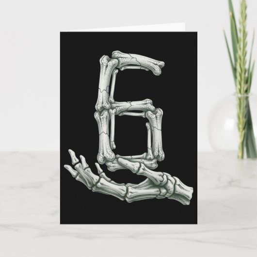 6 7 Halloween Skeleton Funny 67 Meme Gen Alpha Six Kaart (Voorkant)