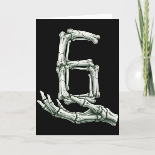6 7 Halloween Skeleton Funny 67 Meme Gen Alpha Six Kaart (Voorkant)