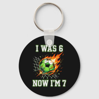 6 7 Ik was 6 Nu ben ik 7 Voetbal Verjaardag Voetba Sleutelhanger