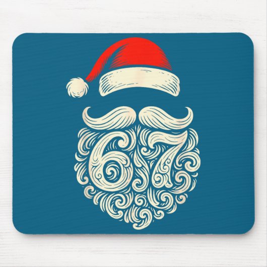 6 7 Kerst Morsig 67 Kerstman Zes Zeven Kerst B Muismat (Voorkant)