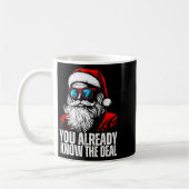6 7 Kerstman Gezicht Zes Zeven Meme Grappig 67 Ker Koffiemok (Links)