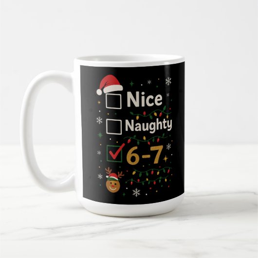 6-7 Kerstmis Stout of Braaf Meme  Koffiemok (Links)