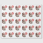 6 7 Kerstmis Zes Zeven Brainrot Kerstman Cadeaupapier (Vlak)