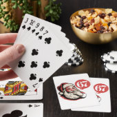 6 7 Kerstmis Zes Zeven Brainrot Kerstman Pokerkaarten (Insitu)