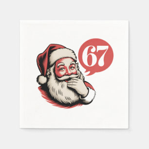 6 7 Kerstmis Zes Zeven Brainrot Kerstman Servet