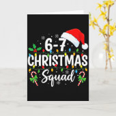 6-7 Kerstploeg Grappig 67 Zes Zeven Meme Kerstmis Kaart (Gele Bloem)