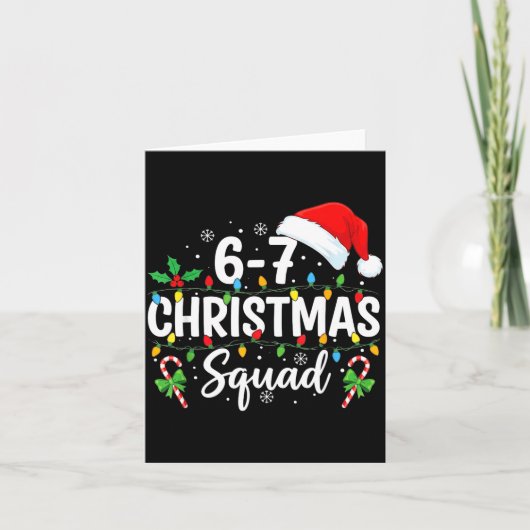 6-7 Kerstploeg Grappig 67 Zes Zeven Meme Kerstmis  Kaart (Voorkant)